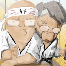 retrato karate caricatura